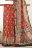 Maroon Cotton Kalamkari Printed Saree