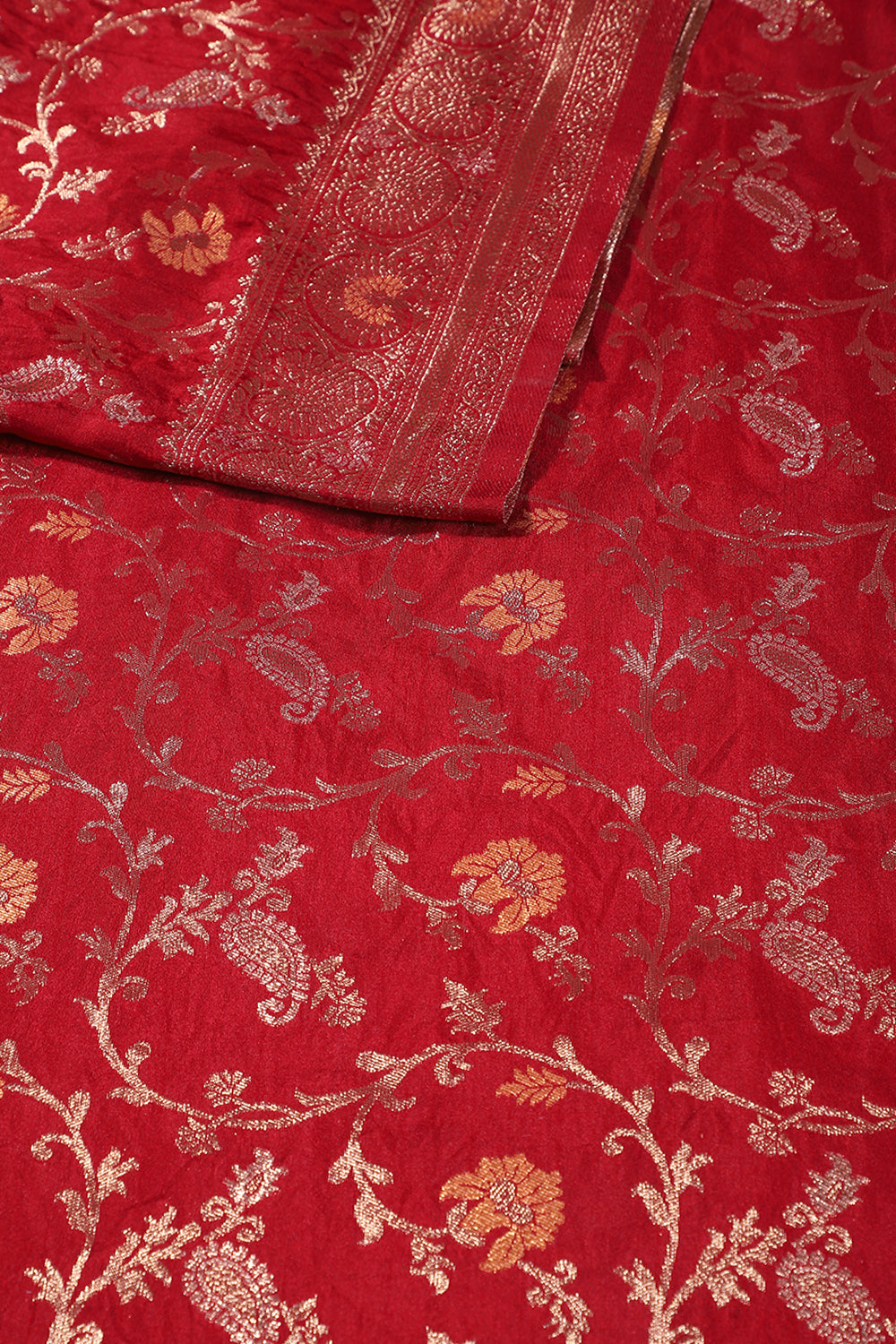 Maroon Colour Zari Woven South Silk Saree