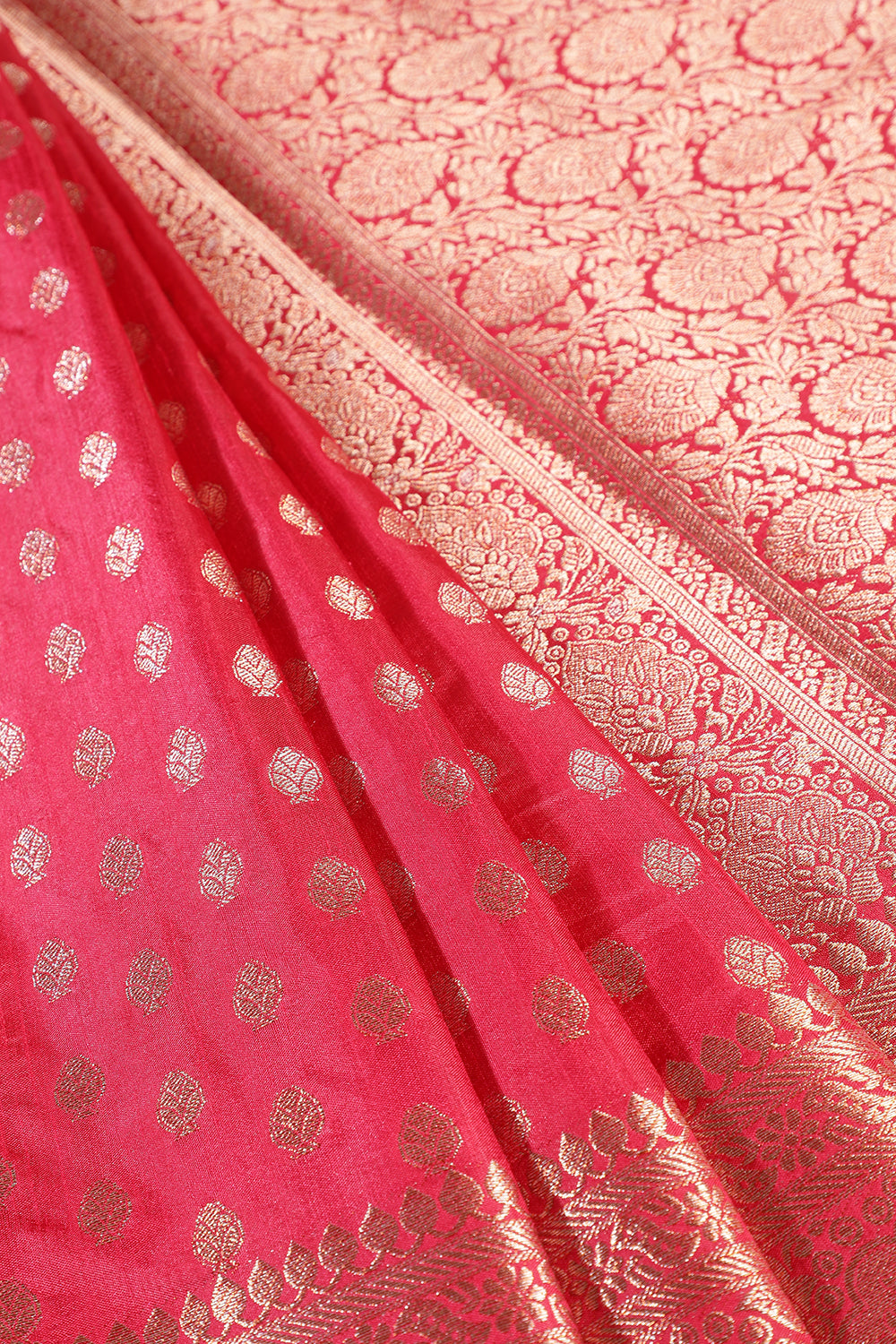 Carmine  Cotton Silk Zari Woven Saree