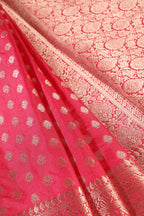 Carmine  Cotton Silk Zari Woven Saree