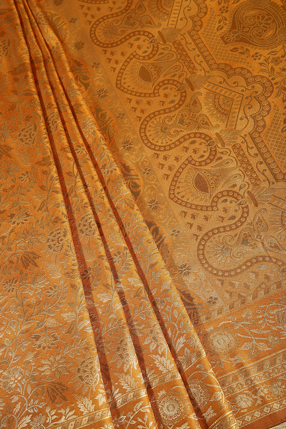 Mustard Colour South Silk Heavy Woven Saree