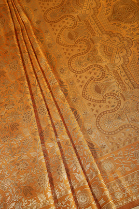 Mustard Colour South Silk Heavy Woven Saree