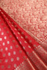 Red Cotton Silk Zari Woven Saree