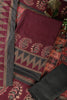 Wine Spun Printed Unstitched Suit