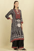 Black Muslin Ajrakh Printed Suit with Palazzo