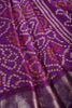 Purple Chiffon Bandhani Printed Saree
