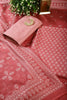 Peach Color Cotton Printed Unstitched Suit