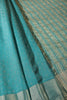 Teal Zari Woven Silk Saree