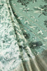 Sea Green Floral Printed Cotton Silk Saree