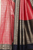 Cardinal Red & Navy Dual Toned Soft Silk Zari Woven Saree