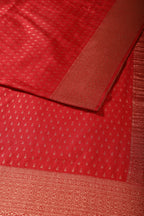 Red Colour Silk Zari Woven Saree