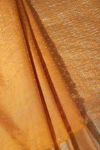Mustard Zari Woven Silk Saree