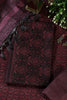 Wine And Black Digital Printed Chanderi Cotton Unstiched Suit Material