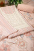 Peach Color Linen Cotton Embroidery Unstitched Suit Material