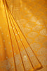 Lightning Yellow Color Raw Silk Woven Saree