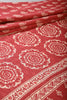 Maroon Color Cotton Hand-Block Style Printed Saree