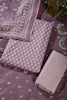 Purple Color Cotton Printed Unstitched Suit