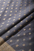 Grey Silk Zari Buta Woven Saree