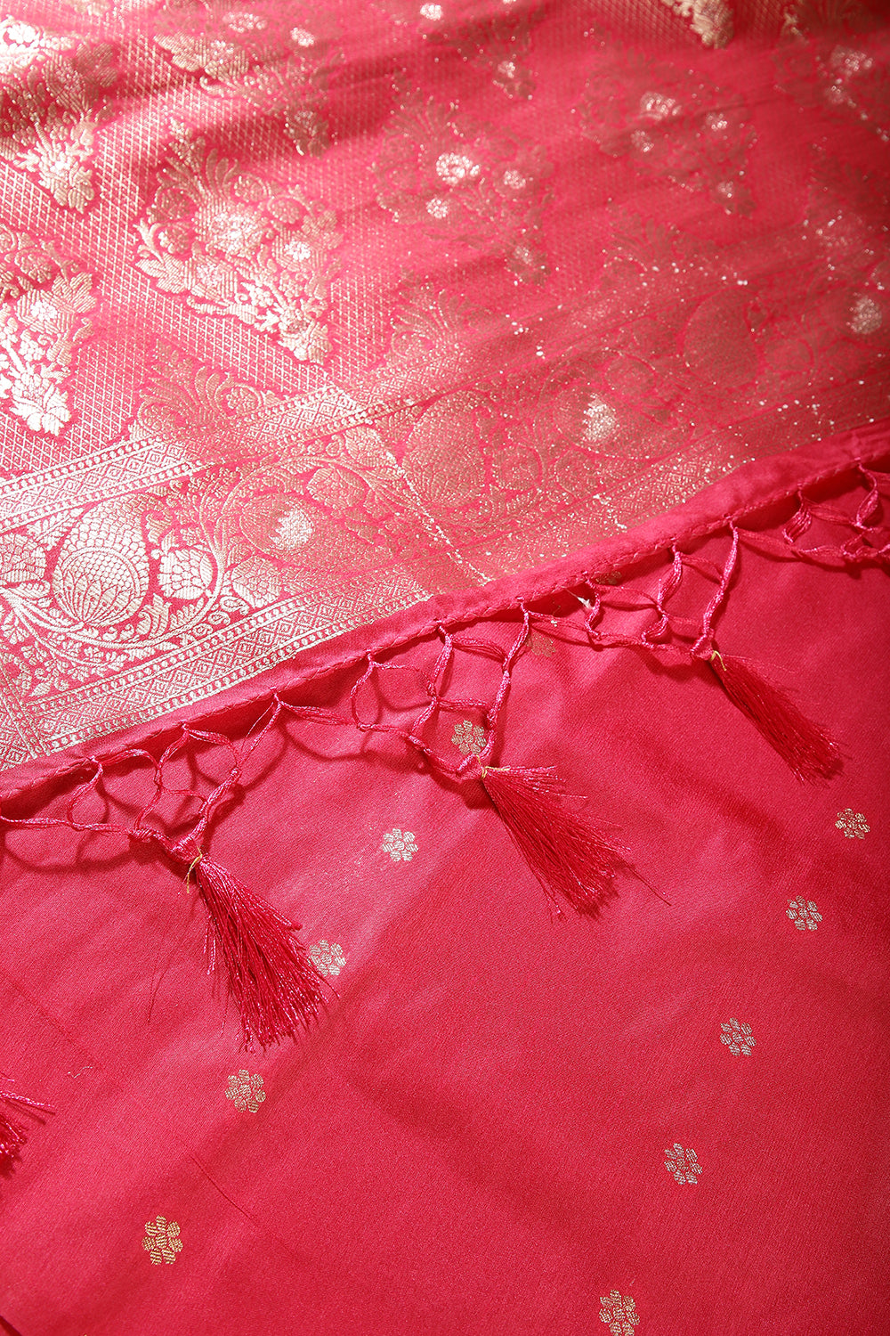 Valentine Red Colour Zari Woven South Silk Saree