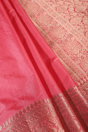 Solid Colour Silk Woven Sarees