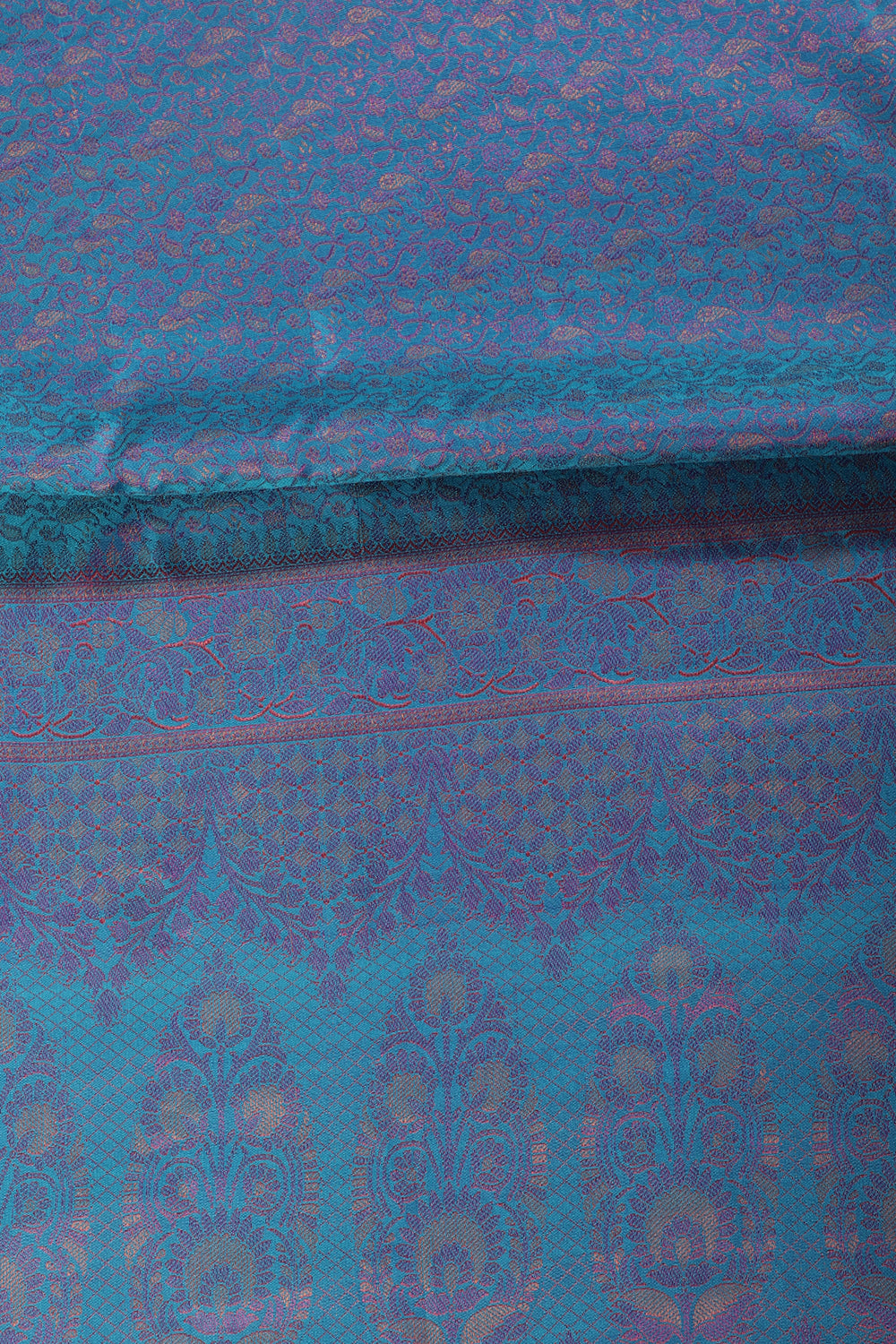 Blue Color Cotton Silk Resham & Zari Woven Saree