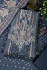 Blue Mughal-Inspired Paisley Printed Spun  Unstitched Suits Fabric
