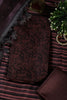 Wine & Black Digital Printed Chanderi Cotton Unstiched Suit Material
