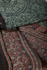 Bottle Green Color Chanderi Cotton Bandhani & Kalamkari Printed Saree