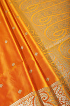 Mustard Banarsi Silk Zari Woven Saree