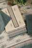 Beige & Green Chanderi Cotton Floral Printed And Neck Embroidered Unstitched Suit Material Unstitched Suit Fabric