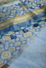 Moonstone Blue Color Chanderi Cotton Woven Saree