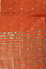 Orange Cotton Silk Zari Woven Saree