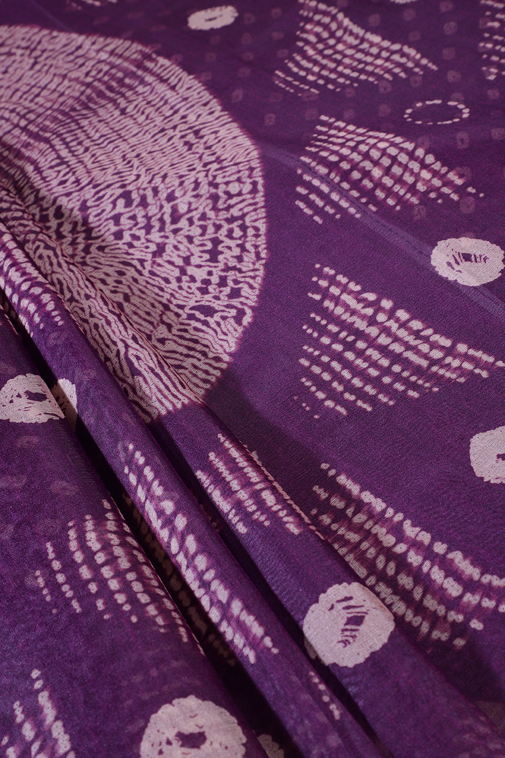 Purple Organza Silk Printed Saree