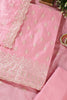 Baby Pink Chanderi Silk Embroidered Unstitched Suit Material
