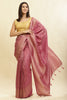Tulip Pink Lightweight Banarasi Silk Weaving Saree