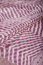 Dusky Purple Color Chiffon Leheriya Printed Saree