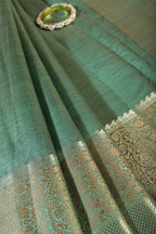 Sea Green Cotton Silk Woven Saree