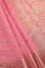 Pink Color Georgette Saree with Zari Pinstripes