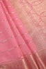 Pink Color Georgette Saree with Zari Pinstripes