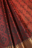 Maroon & Black Dual Tone Silk Woven Saree