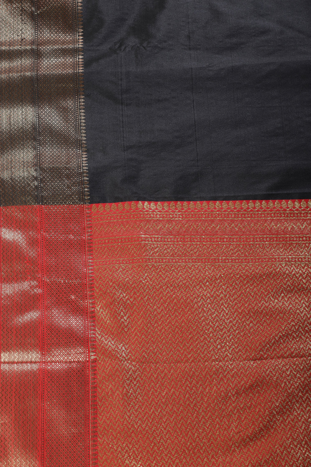 Black Zari Woven Art Silk Saree