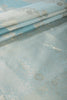 Light Blue Color Floral Zari Woven Chanderi Cotton Saree