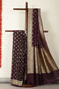 Dark Purple Banarasi Woven SIlk Saree