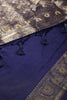Navy Color Zari Woven South Silk Saree