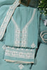 Sea Green Muslin Resham Embroidered Unstitched Suit Material