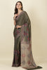 Sage Green Jacquard Silk Printed Saree
