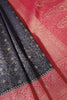 Navy & Magenta Dual Toned Soft Silk Zari Woven Saree