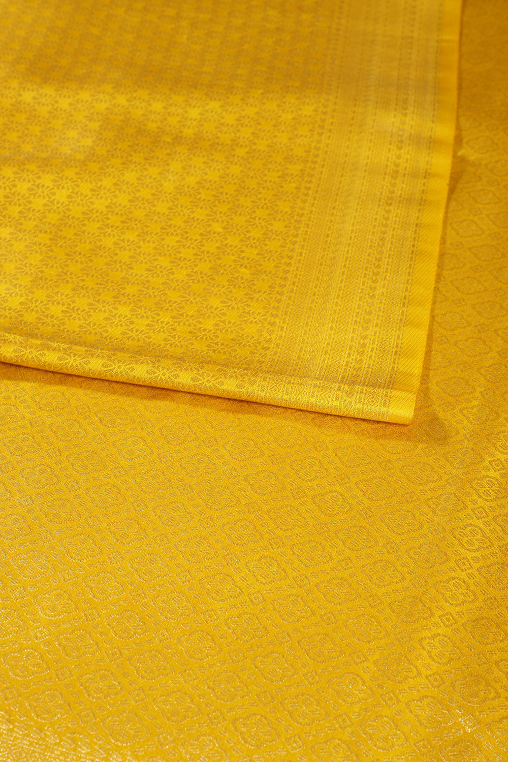 Mustard Color Zari Woven South Silk Saree