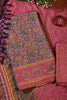 Mauve Crepe Silk Woven Embroidered Unstitched Suit Fabric