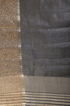 Black Cotton Silk Woven Saree